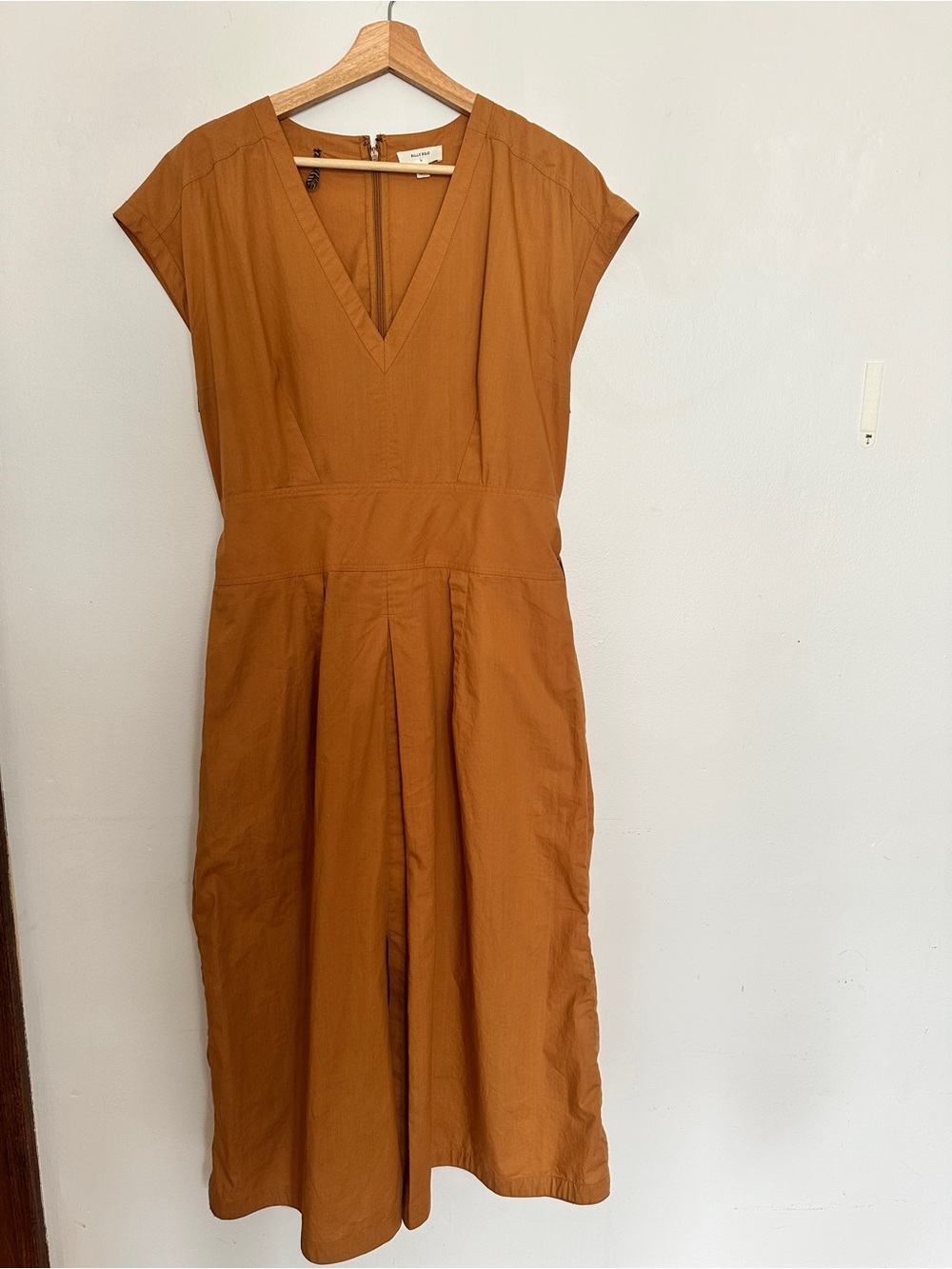 Billy Reid Designer Elegant V-Neck Midi Dress Size L